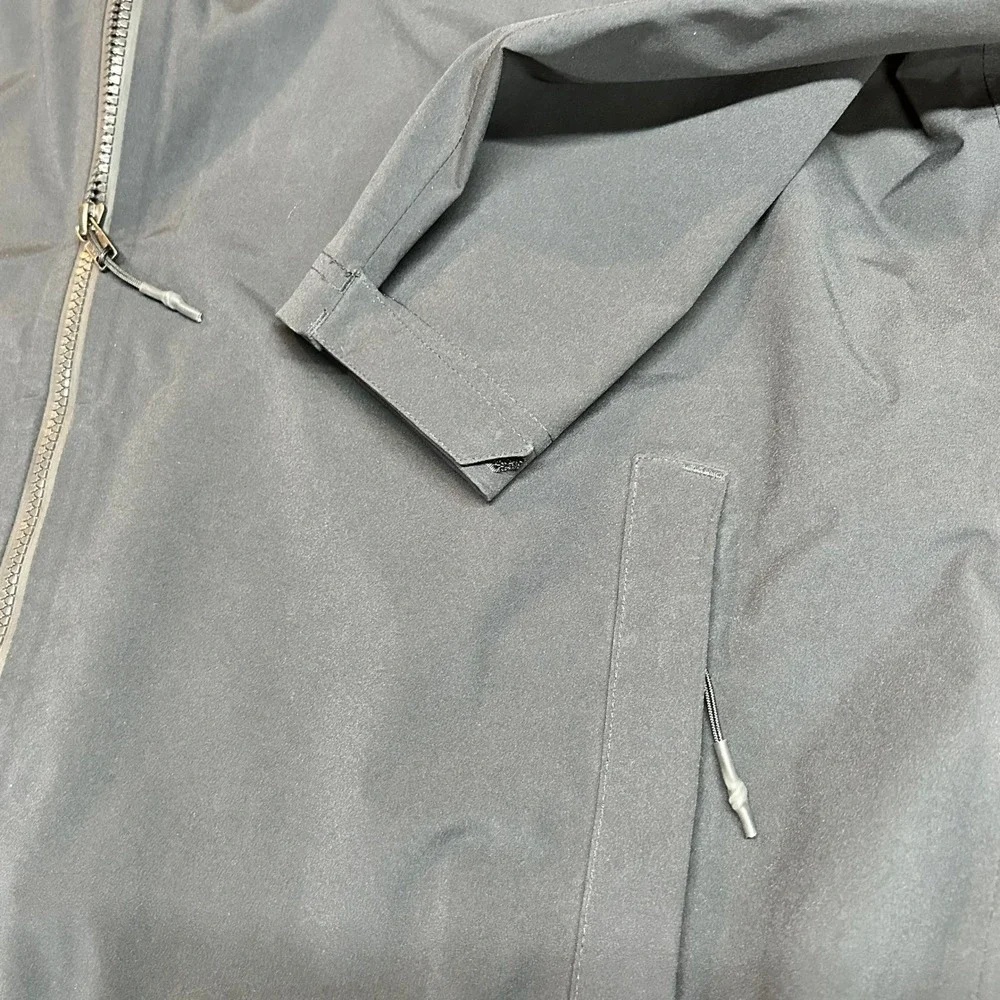 Under Armour Mens Storm Rain Jacket Black Hooded Full Zip 1305777 XXL 2XL